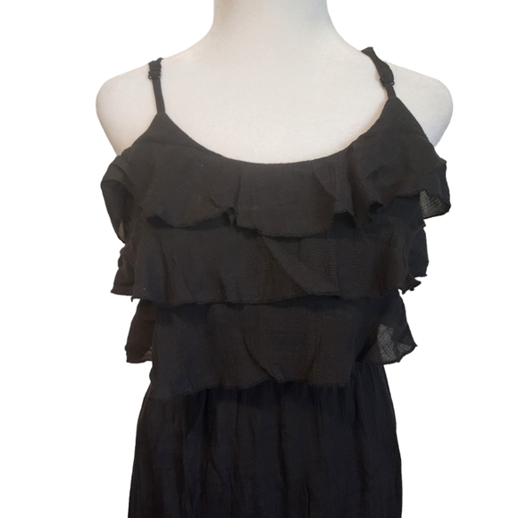 EUC American Rag Boho Tiered Bodice Spaghetti Strap Maxi Dress - Picture 3 of 10